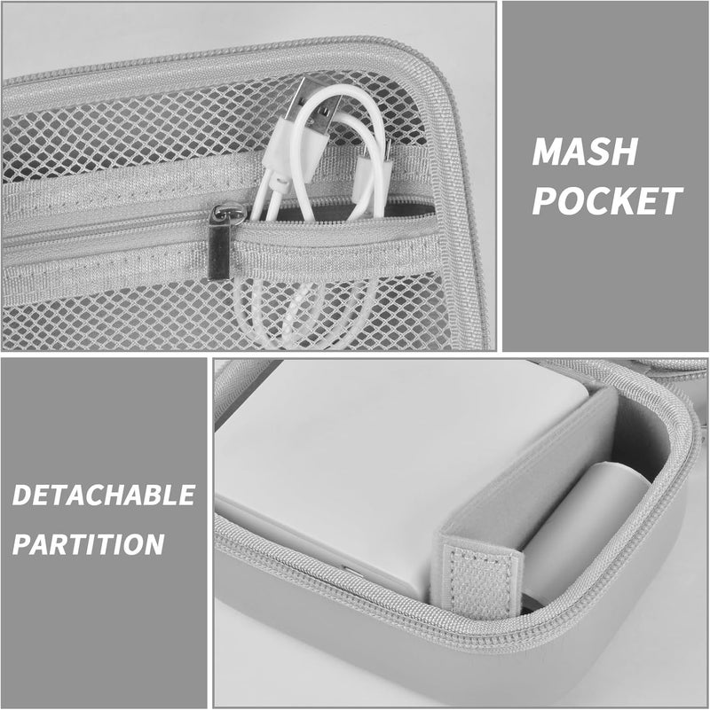 Grapsa Sticker Printer Case for IDPRT/for Anycash/for ETIKEZ PM290C/ for Memoking T02/ for Phomemo M02/ T02/ Q30S Mini Photo Printer. Holder for Label Maker, Thermal Paper, USB Cable (Box Only)-Gray - Image 4